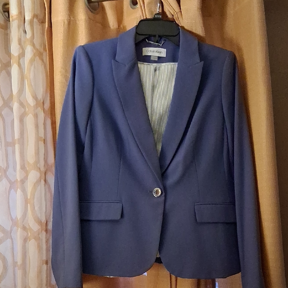 Calvin Klein Women's Classic Lilac Suit Jacket